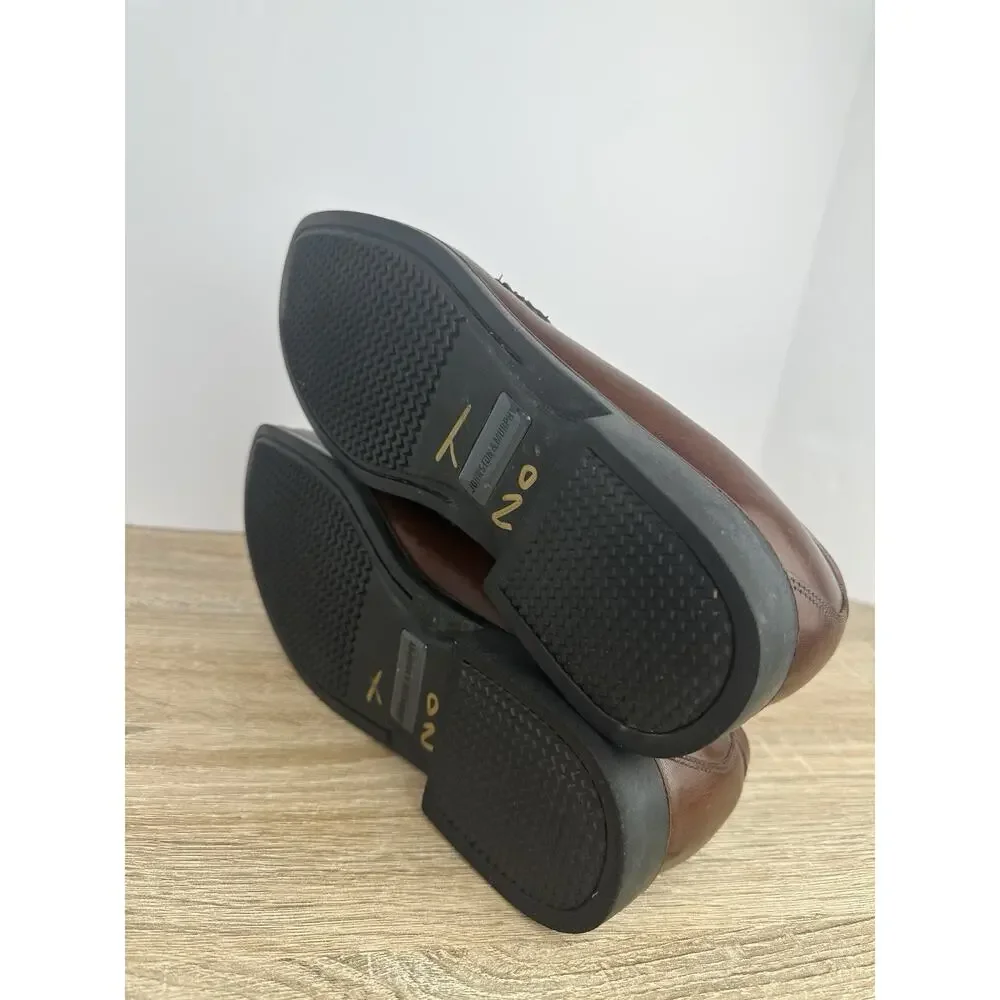 Johnston & Murphy Mens 9M Brown Leather Penny Loafers Slip On Dress Shoes
